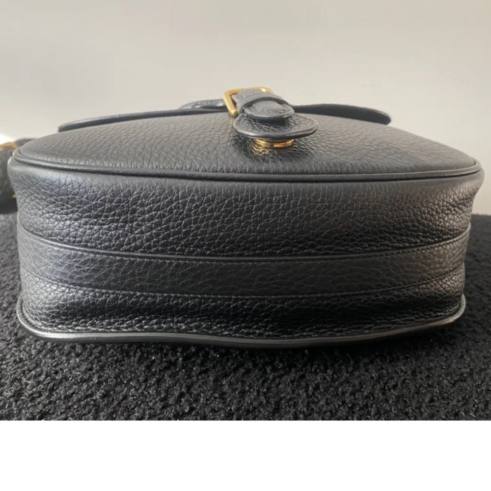 💯% authentic large Dior Black Pebbled bobby Leather Saddle Bag - Picture 6 of 11